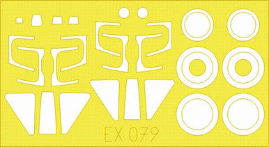 Eduard EX079 1/48 Mask Su-25K Frogfoot for Kopro Canopy Mask Set