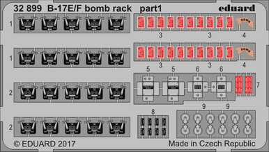 Eduard 32899 1/32 B-17E/F Bomb Rack for HKM (Pre-Painted)