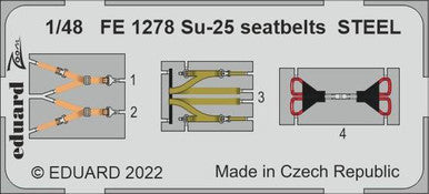 Eduard FE1278 1/48 Su-25 Seatbelts Steel for Zvezda