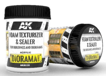 AK Interactive 8039 Diorama Series: Foam Texturizer & Sealer Acrylic 250ml Jar