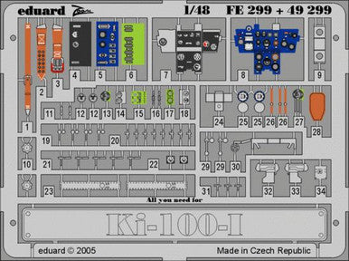 Eduard FE299 1/48 Ki-100 I for Hasegawa Photo Etch Detail Set
