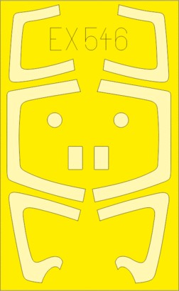 Eduard EX546 1/48 Mask Aircraft- Su27 for HBO