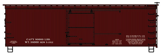 Accurail 1898 Ho 36'Dblsht Bxcar Wd End Data