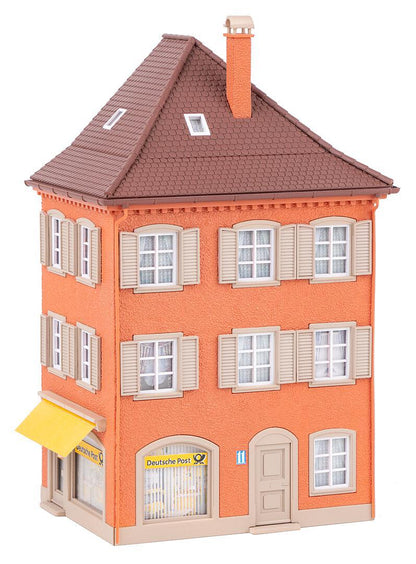 Faller 130617 HO Scale Corner House with Post Office Kit