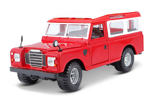Bburago 22063R 1/24 Land Rover Red Diecast Off-Road SUV Model
