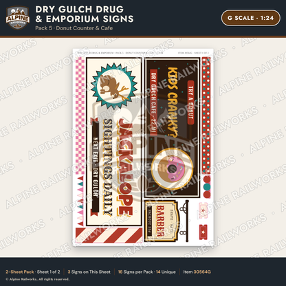 Alpine Railworks 30564G G Scale Roadside Signs - Western Drug Store