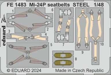 Eduard FE1483 1/48 Mi-24P Seatbelts STEEL Zoom Set for TRUMPETER