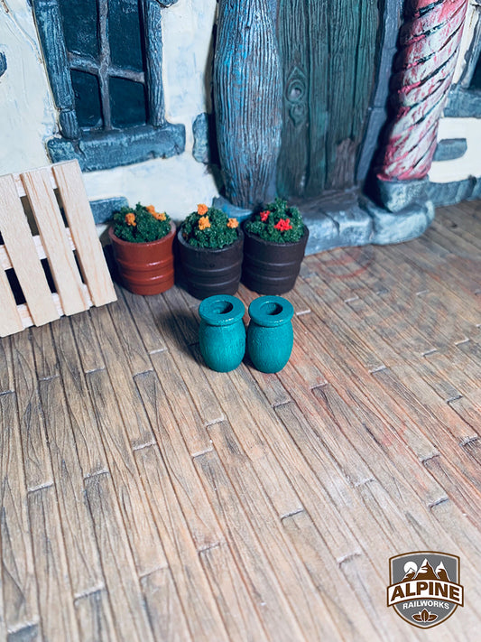 Alpine Railworks 1057 G Scale Green Vases (2)