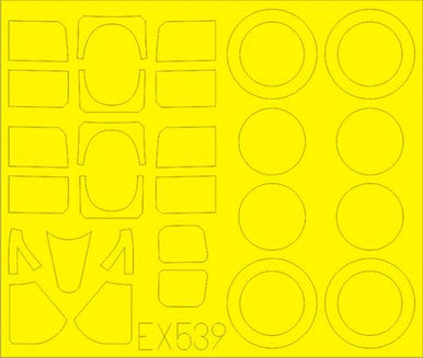 Eduard EX539 1/48 Mask F6F-5/5N for Eduard Canopy Mask Set