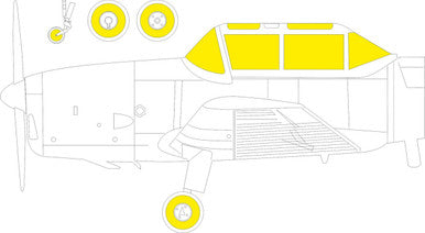 Eduard EX810 1/48 Mask Chipmunk T10 TFace Canopy Mask Set for AIR