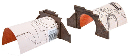 Faller 272579 N Scale Double-Track Tunnel Portal Kit (2)