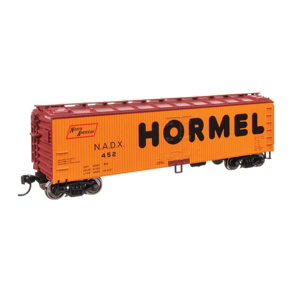 walthers mainline 910 41311 ho scale 40 wood reefer rtr hormel 452