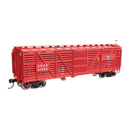 Walthers Mainline 910-41453 HO 40' Wood Stock Car - CB&Q #52569