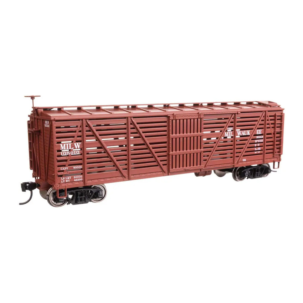 walthers mainline 910 41459 ho scale 40 wood stock car rtr milw 105010