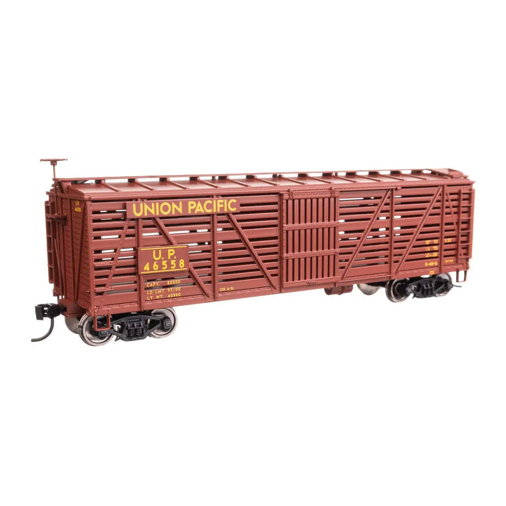 walthers mainline 910 41474 ho scale 40 wood stock car rtr up 46558