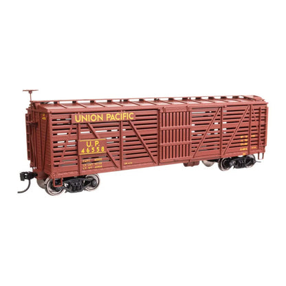 walthers mainline 910 41474 ho scale 40 wood stock car rtr up 46558