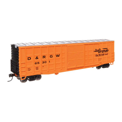 Walthers Mainline 910-46710 HO 50' Waffle Side Boxcar D&RGW #65301