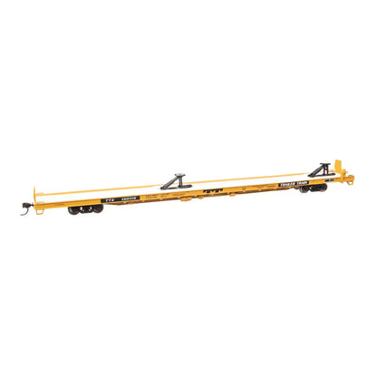 walthers mainline 5736 ho scale 89 channel side flatcar ready to run trail