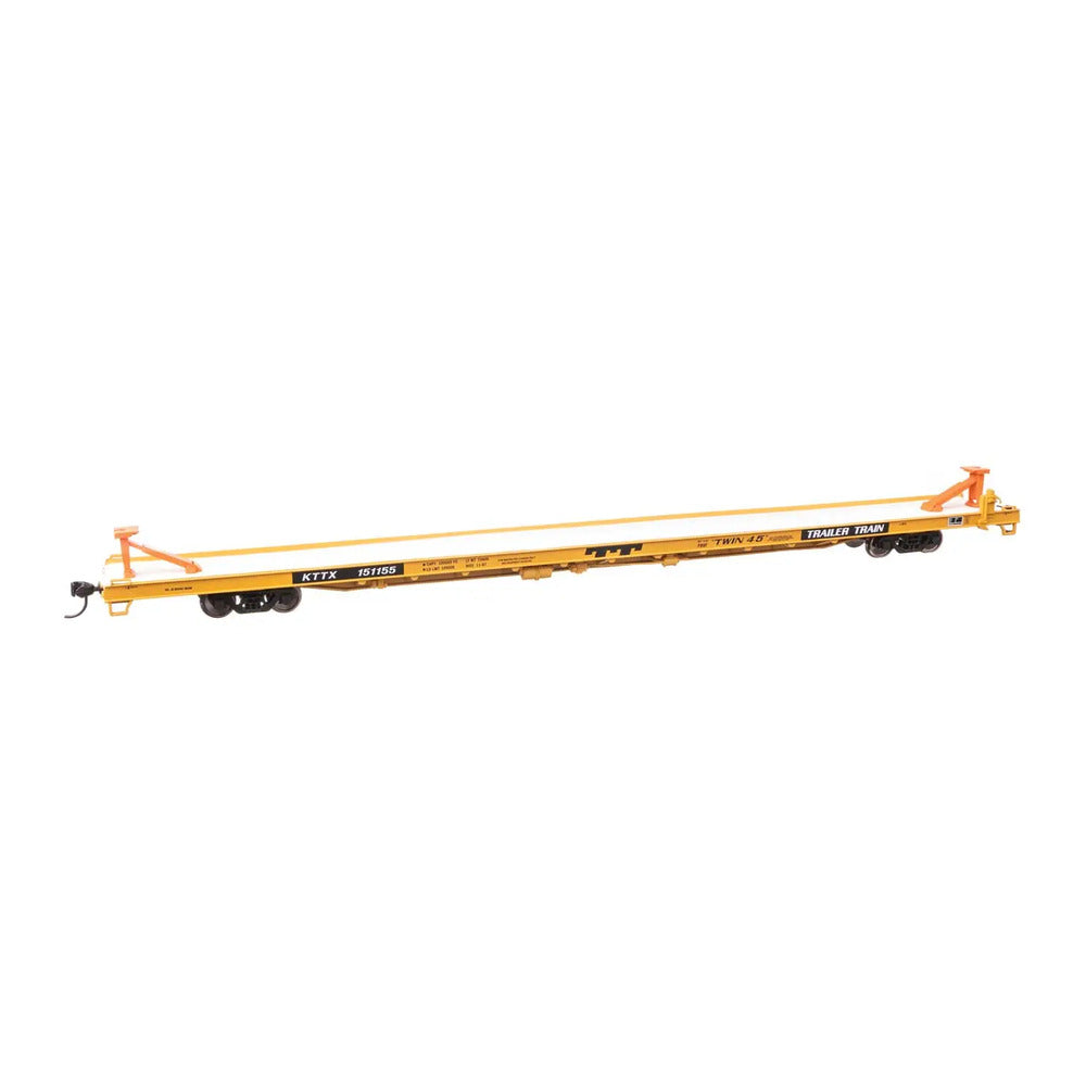 walthers mainline 5740 ho scale 89 channel side flatcar ready to run trail