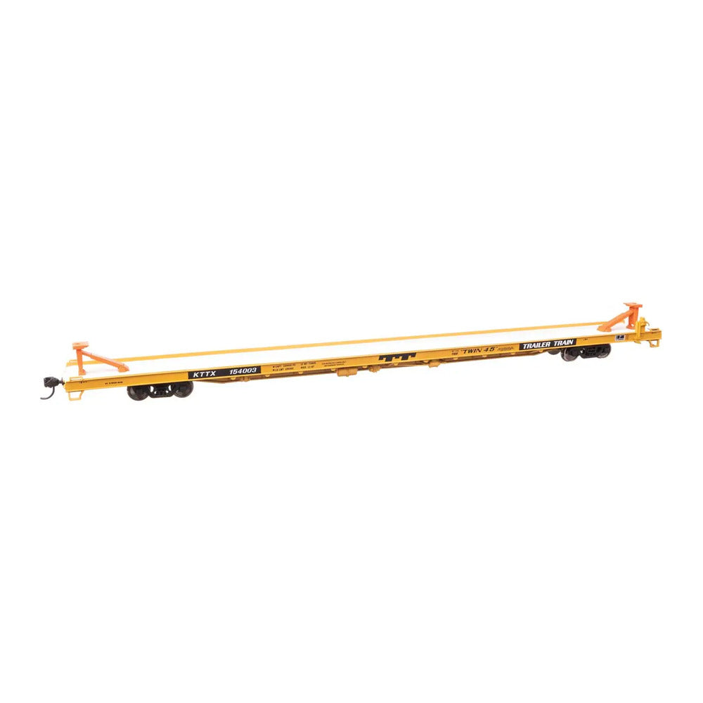 walthers mainline 5742 ho scale 89 channel side flatcar ready to run trail