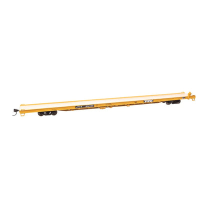 walthers mainline 5745 ho scale 89 channel side flatcar ready to run trail