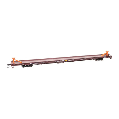 walthers mainline 5747 ho scale 89 channel side flatcar ready to run trail