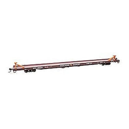 walthers mainline 5748 ho scale 89 channel side flatcar ready to run trail