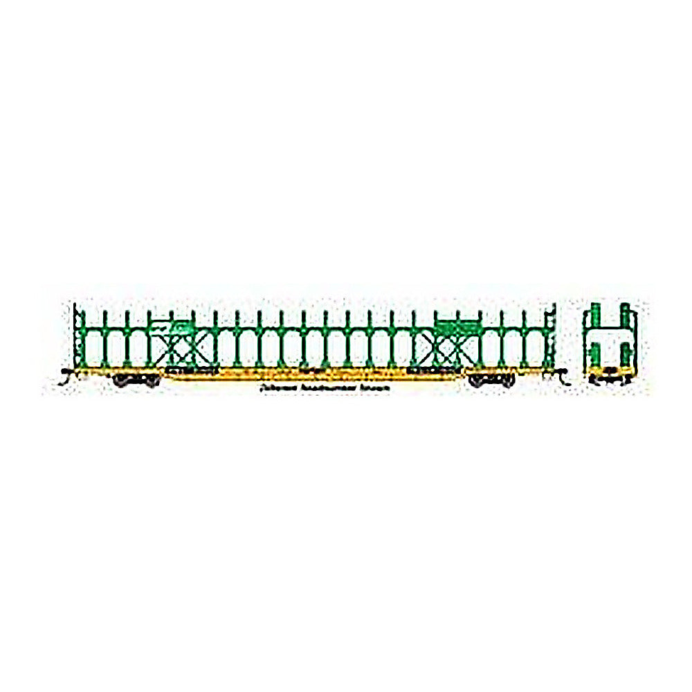 walthers mainline 8030 ho scale 89 flatcar w bi level open auto rack ready to