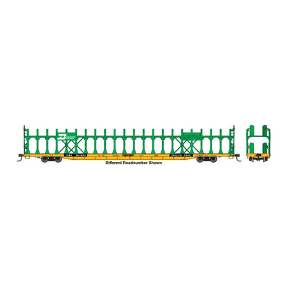 walthers mainline 8030 ho scale 89 flatcar w bi level open auto rack ready to
