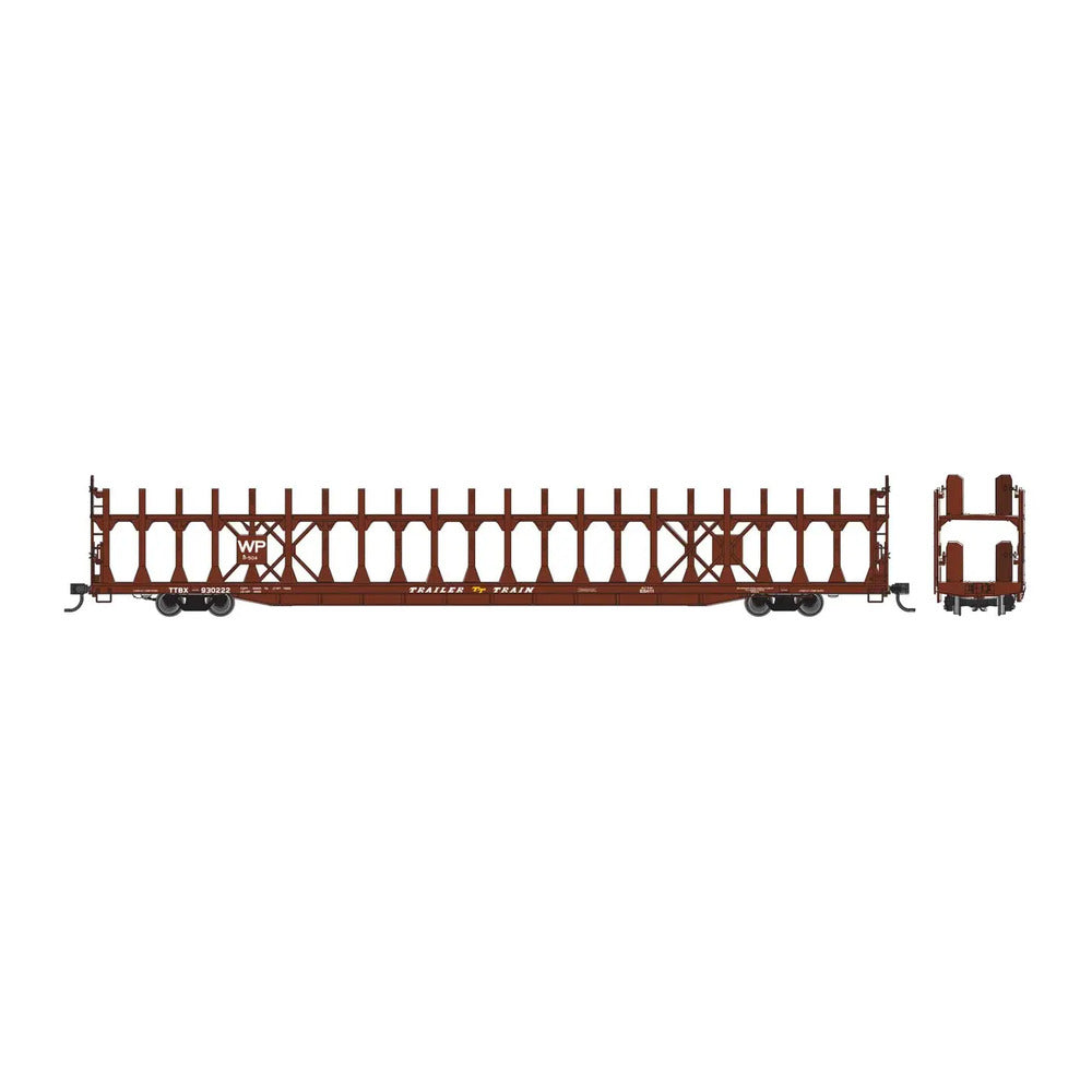 walthers mainline 8045 ho scale 89 flatcar w bi level open auto rack ready to