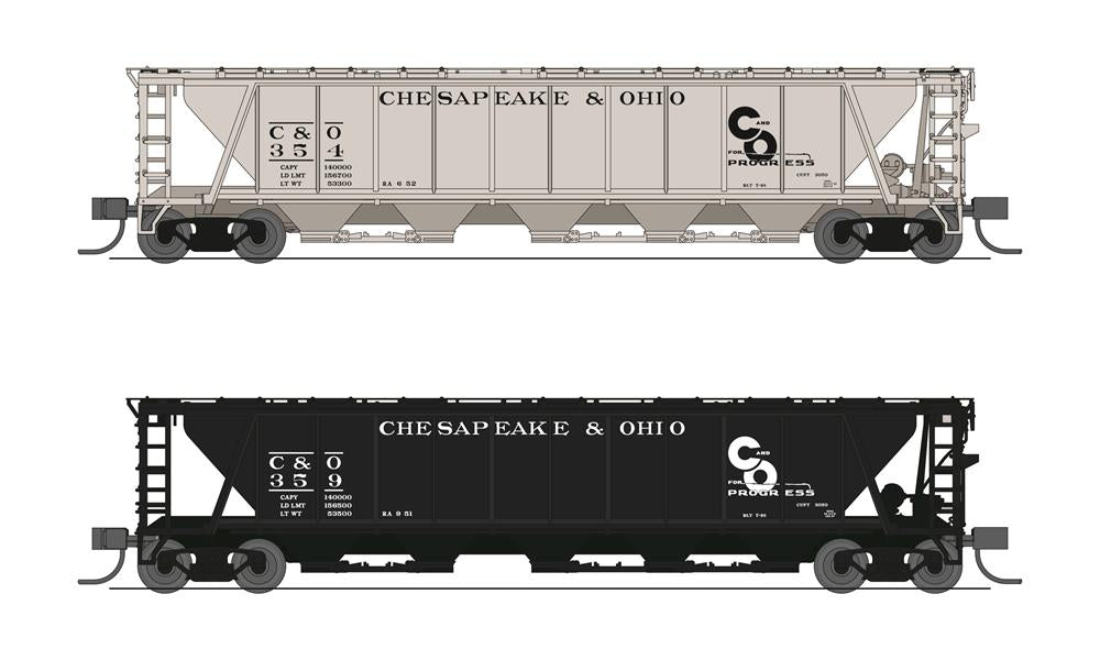 Broadway Limited 7259 N H32 Cvd Hopper C&O 2Pk
