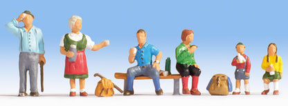 Noch 15872 HO Scale Hikers -- Set #1 pkg(6)