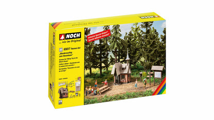 Noch 65617 HO Scale Hiking to the Witch's House Scenery Set