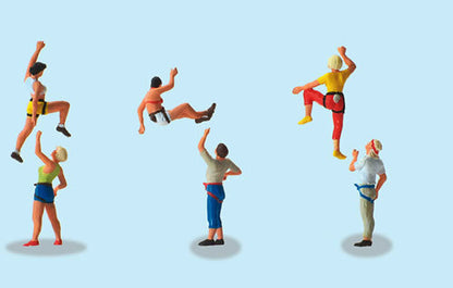 Preiser 10606 HO Scale Recreation & Sports Freeclimbers pkg(6)
