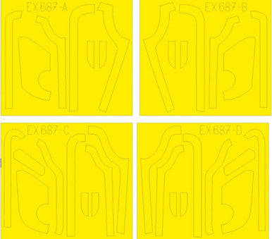 Eduard EX687 1/48 Mask B-17G Anti-Glare Panels (DL & BO Production)