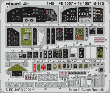 Eduard FE1057 1/48 B-17G for HKM Photo Etch Detail Set