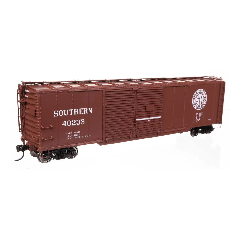 walthers proto 920 101684 ho scale 50 aar double door boxcar ready to run southern railway 40233