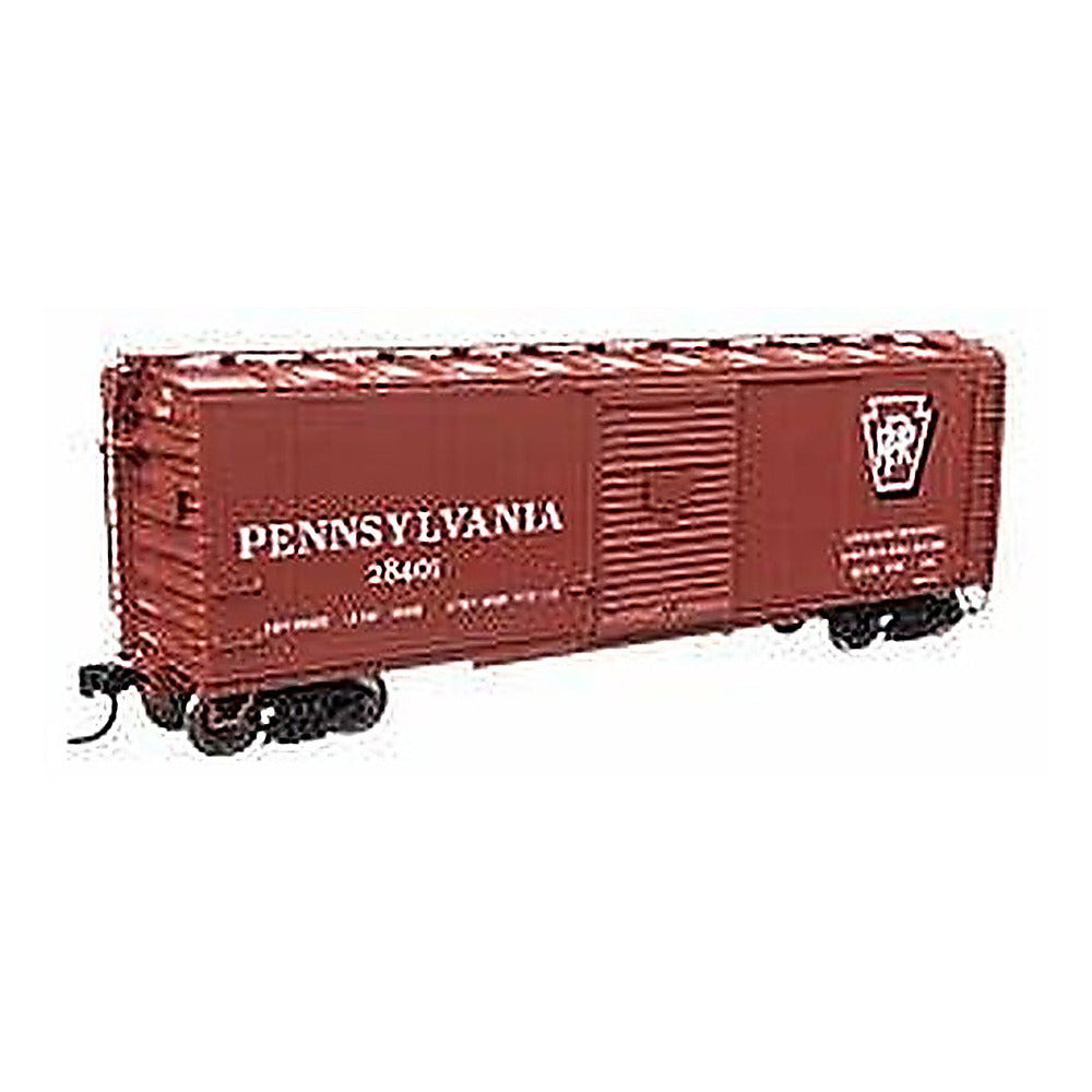 walthers proto 920 102308 ho scale 40 x29b boxcar ready to run pennsylvania railroad 28401 shadow keystone script