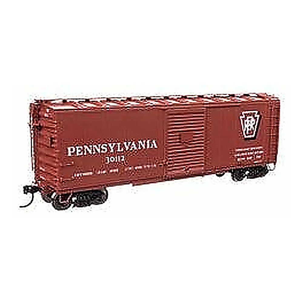 walthers proto 920 102309 ho scale 40 x29b boxcar ready to run pennsylvania railroad 30112 shadow keystone script