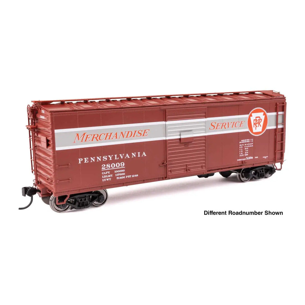walthers proto 920 102318 ho scale 40 x29b boxcar ready to run pennsylvania railroad 29901 merchandise service as built