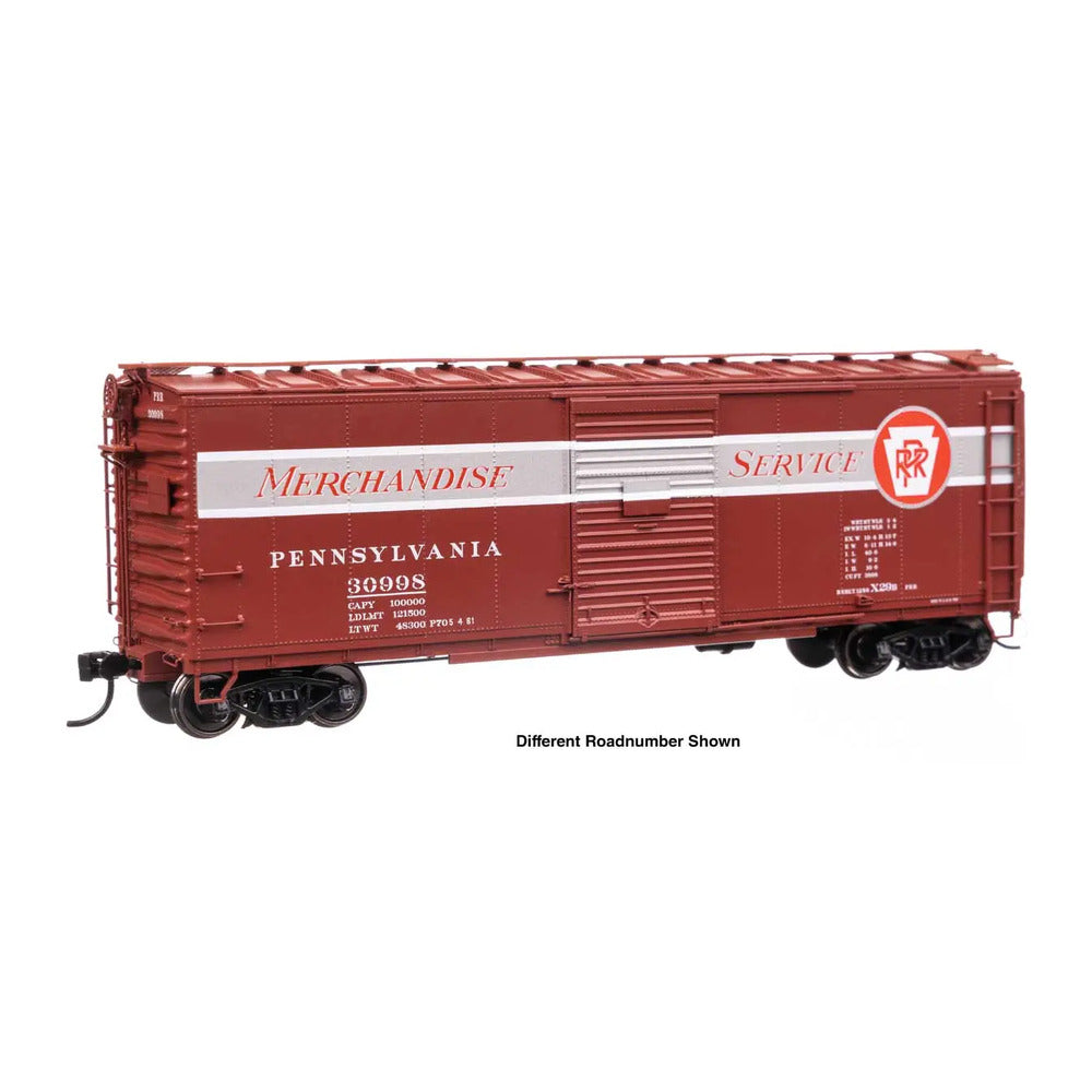 walthers proto 920 102320 ho scale 40 x29b boxcar ready to run pennsylvania railroad 31000 merchandise service with stiffeners