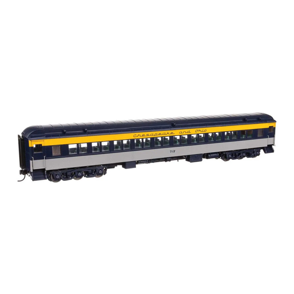 walthers proto 920 17603 ho scale 82 pullman built heavyweight paired window coach lighted ready to run chesapeake ohio tri color 715