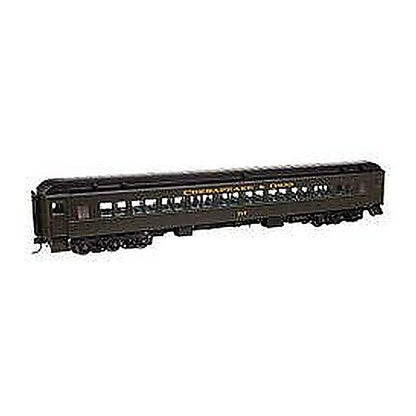 walthers proto 920 17606 ho scale 82 pullman built heavyweight paired window coach lighted ready to run chesapeake ohio green 717