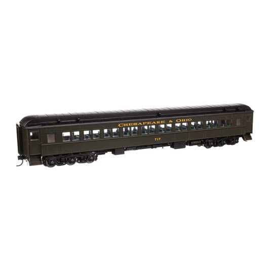 walthers proto 920 17606 ho scale 82 pullman built heavyweight paired window coach lighted ready to run chesapeake ohio green 717