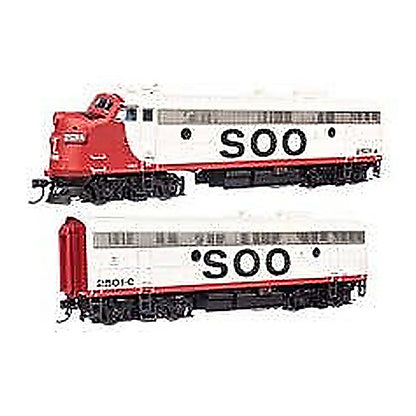 walthers proto 920 42555 ho scale emd fp7 f7b loksound 5 sound dcc soo line 2501a 2501c white red black