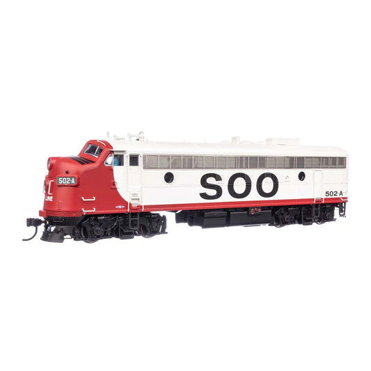 walthers proto 920 42556 ho scale emd fp7 loksound 5 sound dcc soo line 502a white red black