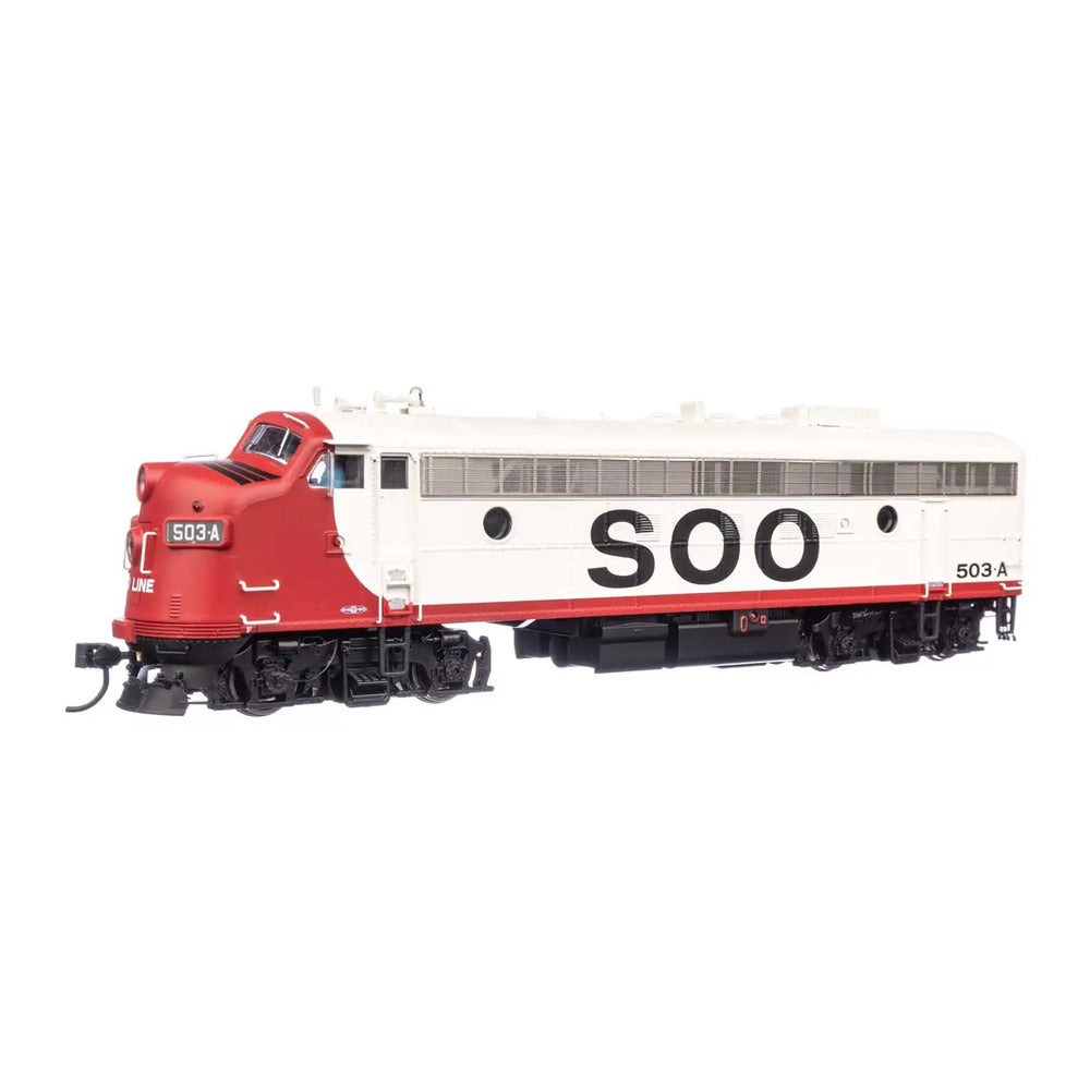 walthers proto 920 42557 ho scale emd fp7 loksound 5 sound dcc soo line 503a white red black