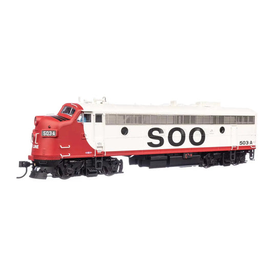 walthers proto 920 42557 ho scale emd fp7 loksound 5 sound dcc soo line 503a white red black