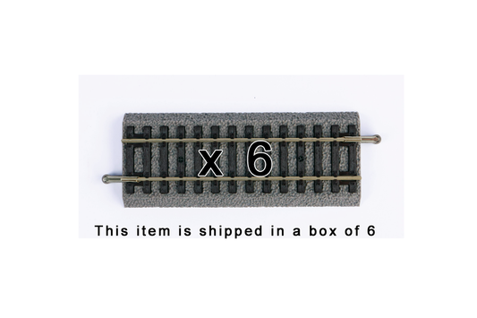 Piko 55404 HO Scale Roadbed Straight Track 107mm, Box of 6
