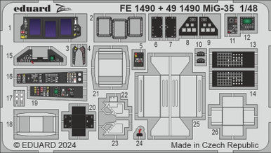 Eduard FE1490 1/48 MiG-35 Zoom Set for HOBBY BOSS Zoom Photo Etch Set